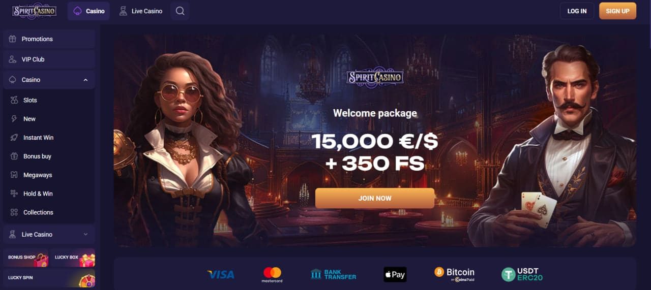 Spirit Casino - Bonuses, Games, Payouts and Login for Canadian Players