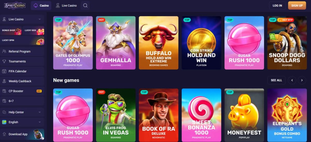 Spirit Casino - Bonuses, Games, Payouts and Login for Canadian Players image 1